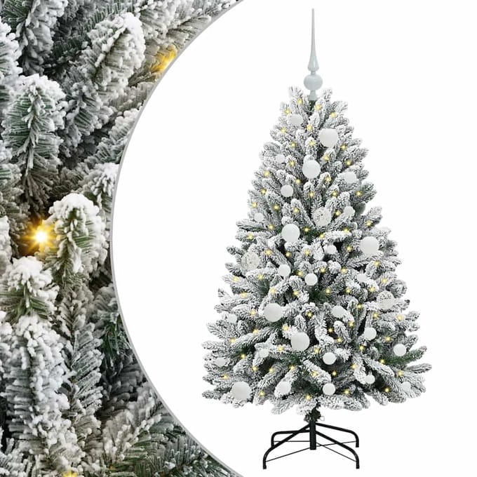 vidaXL - Kunstkerstboom - 120 - cm - 150 - LED's - Warmwit - PVC - en - Staal