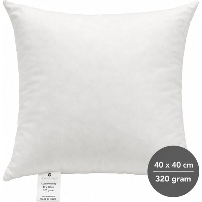 Kussenvulling 40x40 cm – Binnenkussen / Opvulkussen – 320 Gram – Vierkant Sierkussen Binnenvulling – Stevig & Vormvast – Wit