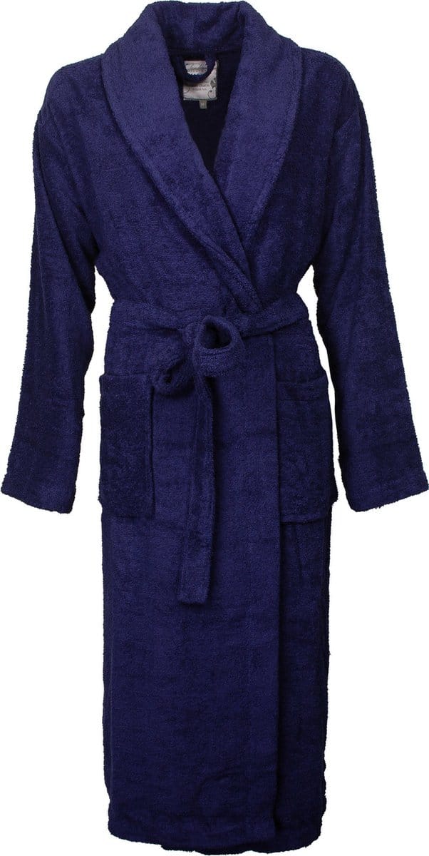 Tenderness Dames Badjas - 100% Katoen - 120 CM - Blauw - Maat S