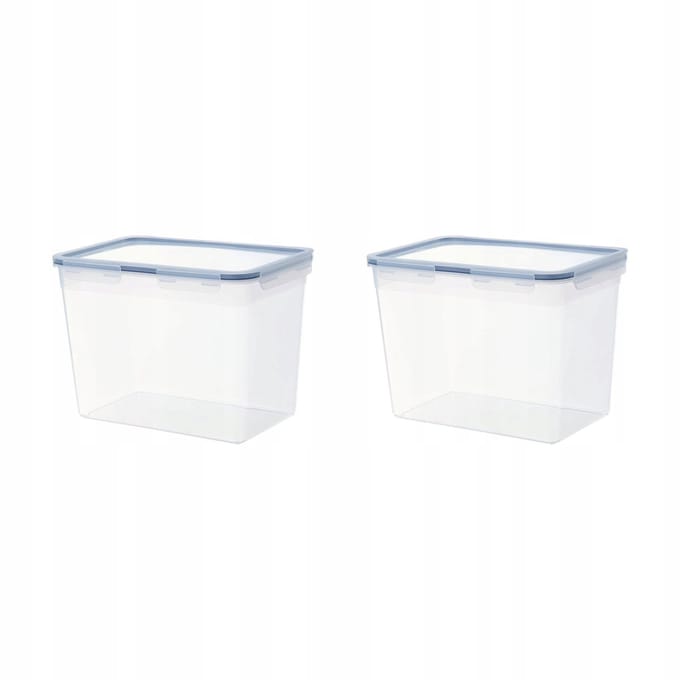 Set van 2 Merkloze Voedselcontainers met Deksel - 10.6L