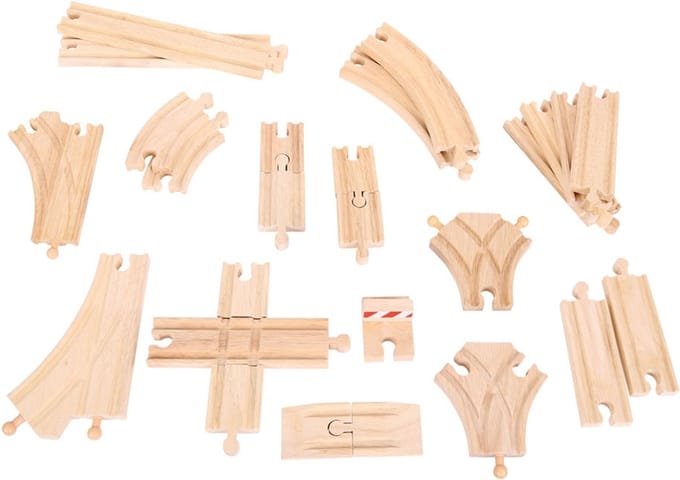 Bigjigs Wooden Rails Expansion Set 25 pcs.