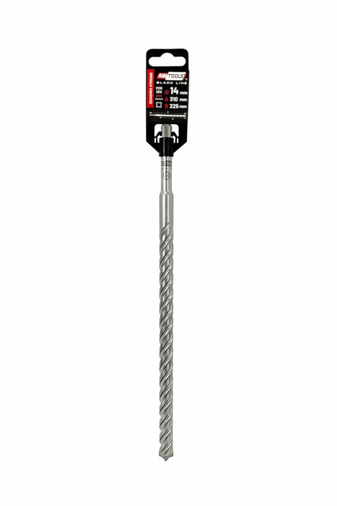 Awtools Xtreme Black Line - Boor SDS Plus - 10 mm - 310 mm - Quadro Kop