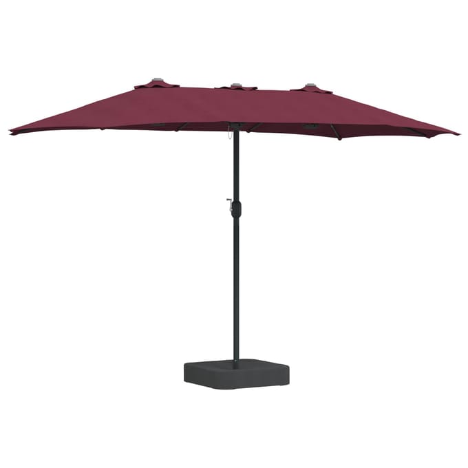 vidaXL - Tuinparasol - Bordeaux - Rood - 385 - x - 209 - x - 244 - cm - Polyester
