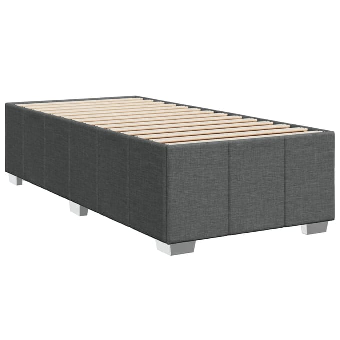 vidaXL - Bedframe - zonder - matras - 90x190 - cm - stof - donkergrijs