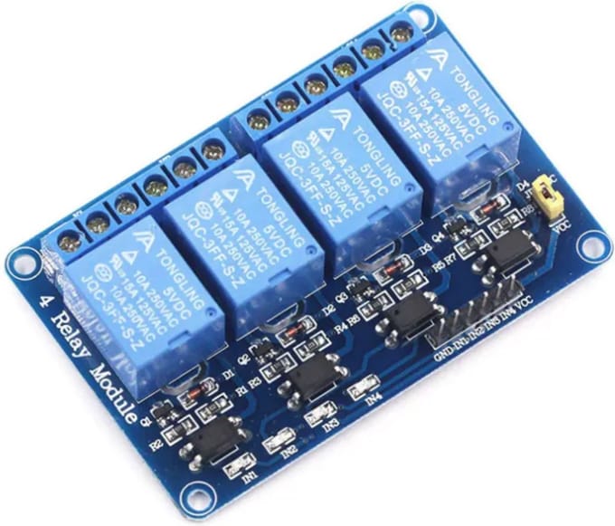 OTRONICÂ® Relais Module 5v Low | 4-kanaals | t.b.v. Arduino