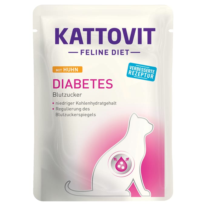 24x85g Feline Diabetes / Gewicht Kip Kattovit Kattenvoer