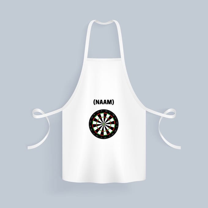 Akyol - darten met eigen naam Keukenschort - Dartbord - darter - sport - 82 bij 71 cm
