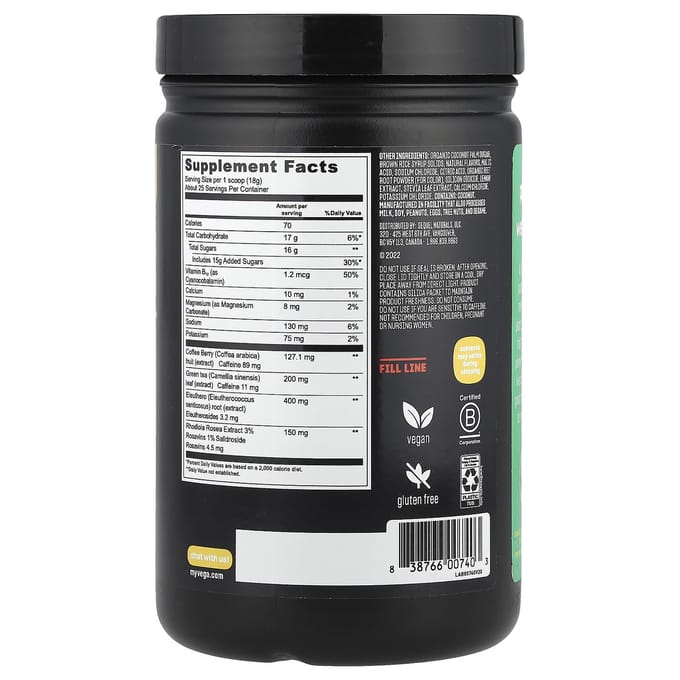 Sport, Pre-Workout Vegan, Aardbei Citroenlimonade Smaak, 455G(1 pond. 0.1Oz)