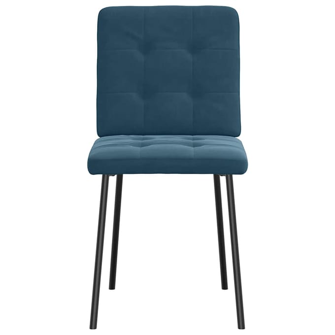 vidaXL Eetkamerstoelen 6 st fluweel blauw