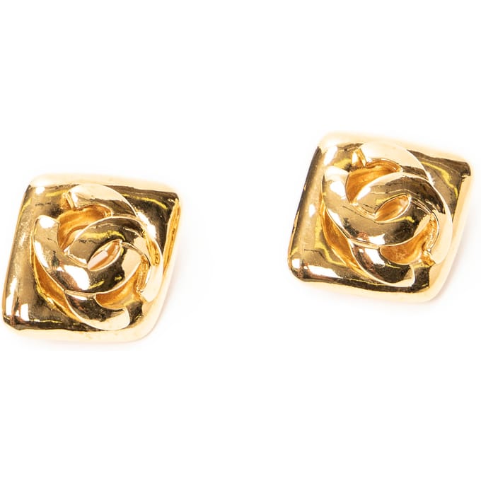 CC Diamond Clip On Earrings   oorbellen