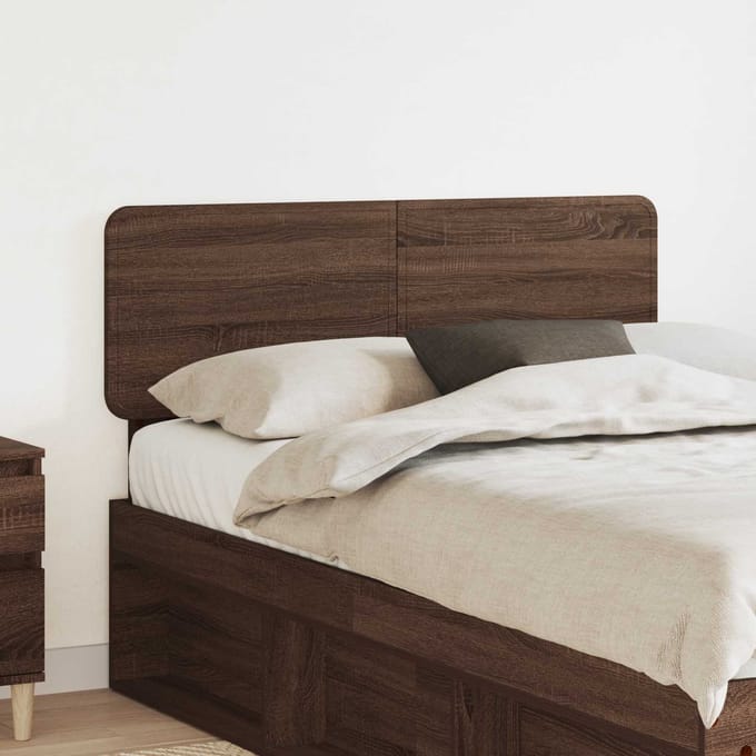 vidaXL Hoofdbord Bruin Eiken Bewerkt hout