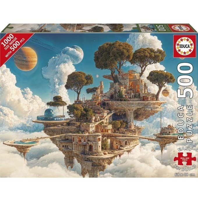 Puzzle - EDUCA - Royaume des Nuages - 500 pieces - Theme Fantastique - 48 x 68 cm