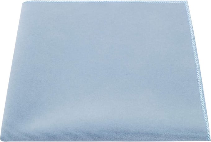 Luxe Babyblauw Fluweel Pochet voor Heren | Satijnen Zakdoek Formeel