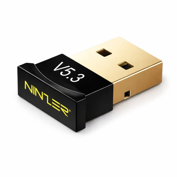 Ninzer Bluetooth 5.3 Adapter - USB-adapter - Dongle - Plug and Play - voor Laptop en Desktop Computer