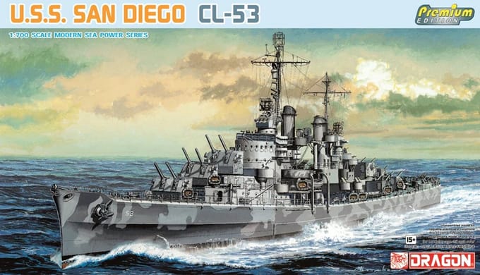 Dragon Modelbouwpakket Schepen - 7054 U.S.S Independence CVL-22 - 1943 - Vliegdekschip Independence-klasse Plastic - 1:700 - Modelbouw