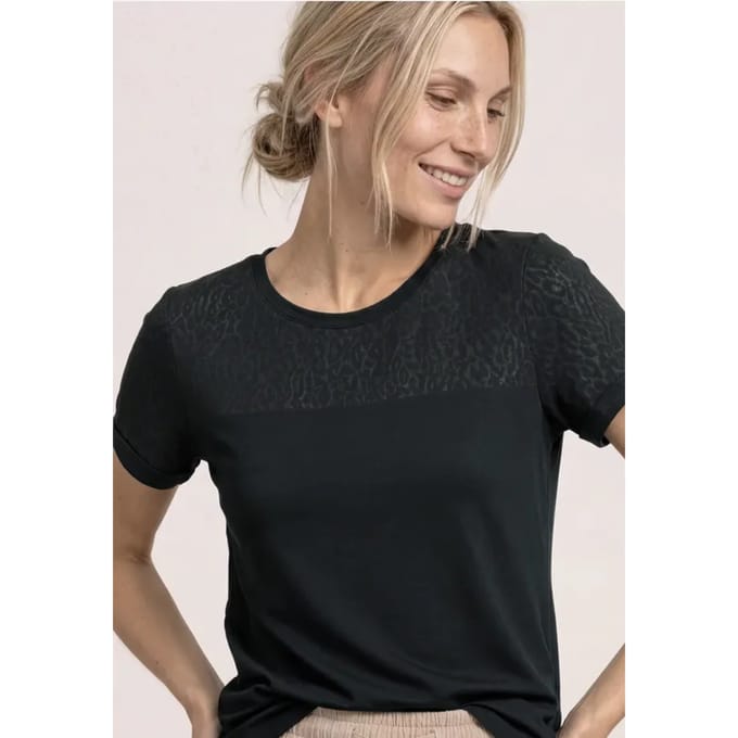 Shirt met korte mouwen en burnout details