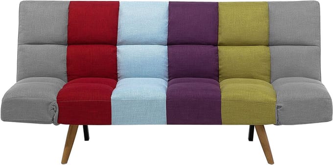 INGARO - Slaapbank 3-zits - Lichtblauw - Polyester