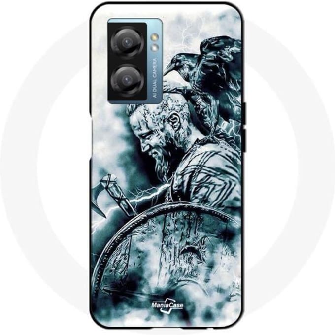 Oppo A77 5G hoesje Vikings Ragnar Lothbrok Shield Raven