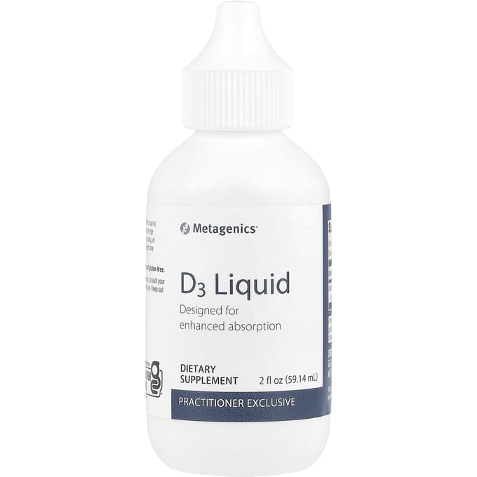 Metagenics, vitamine D3 liquide, 25 mcg, 59,14 ml (2 fl oz)