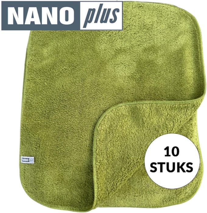 10xNanodoek/Nanoplus/Vaatdoek/36x31/Olive