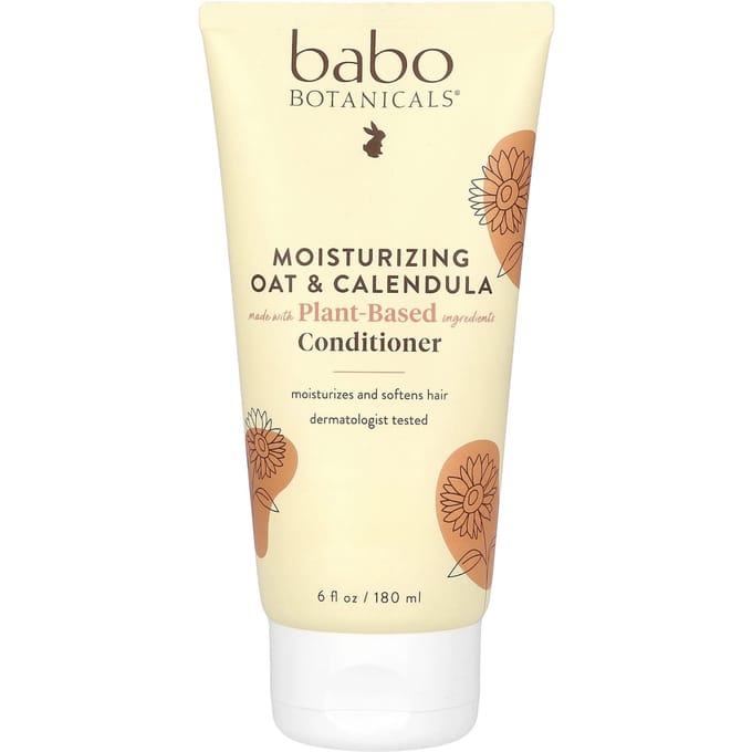 Babo Botanicals, Après-shampooing Hydratant, Pour Tous les Cheveux, Avoine & Calendula, 6 fl oz (180ml) beige