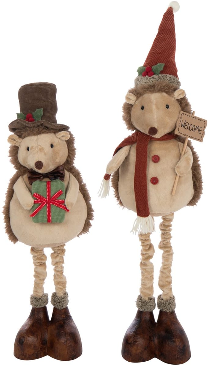 J-Line figuur Egel Telescopisch - polyester - meerkleurig - large - 2 stuks
