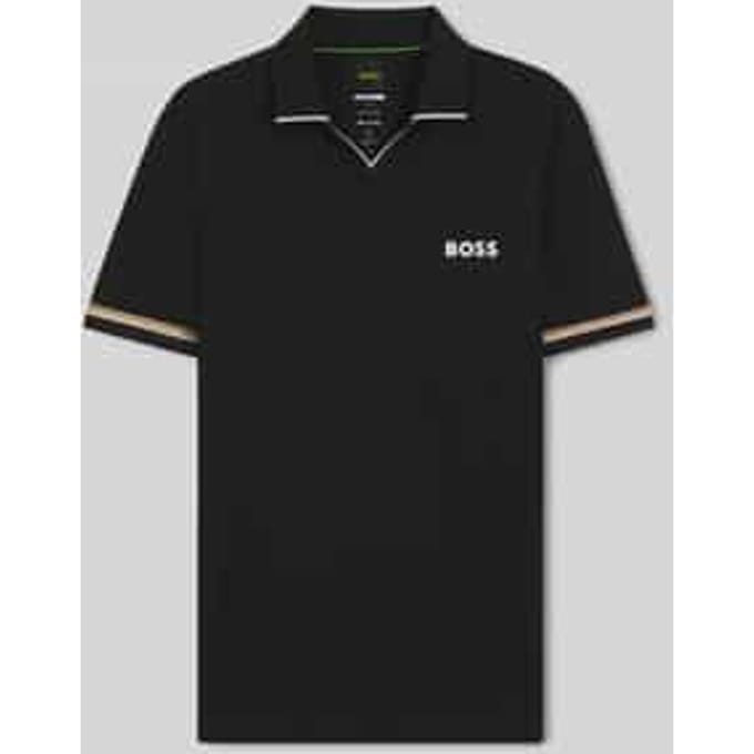 slim fit poloshirt met labelprint model 'PL_TOC SERVE 2'