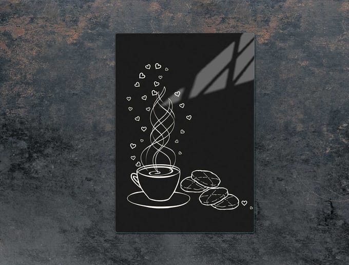 TMK ArtDeko Serie - Snijplank van Getemperd Glas - 35x52 cm - Koffiekleur - Multifunctionele Keukentoepassing
