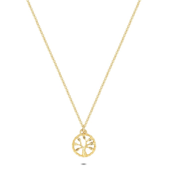 Twice As Nice Halsketting in 18kt verguld zilver, boom 40cm