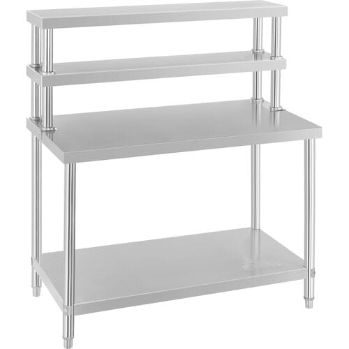 Royal Catering Werktafel met opzetstelling - 2 schappen 10010526
