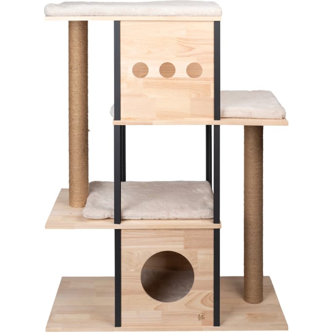 Designed by Lotte Houten Krabpaal Nala L naturel / zwart Kat