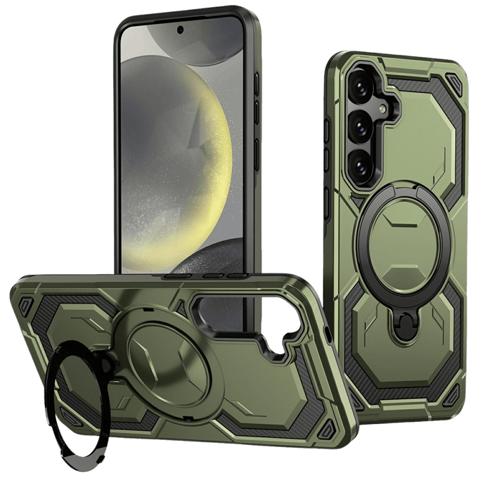 CaseBody Samsung Galaxy S26 Plus Magnetic Kickstand Ring Hoesje Groen