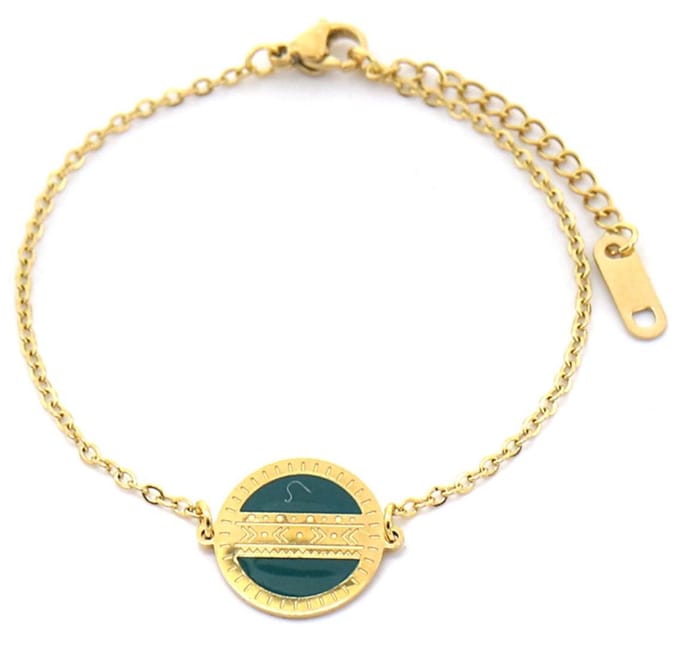 Armband Dames - Munt - RVS - Verstelbaar 16-21 cm - Goudkleurig