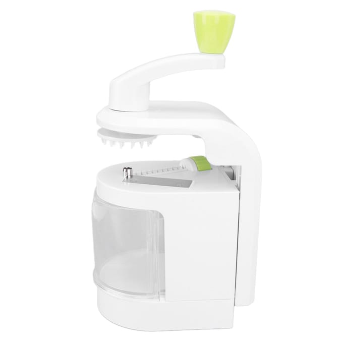 Groentespiralizer Multifunctioneel Groentesnijgereedschap 4 In 1 Roterende Messen Handrasp white