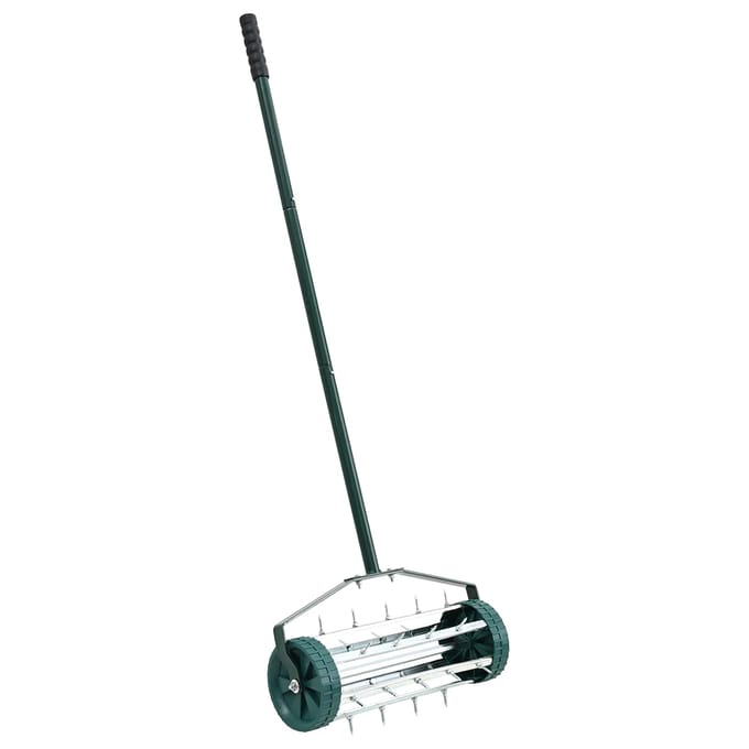 vidaXL - Grasroller - om - te - trekken - met - beluchtingsklemmen - Groen