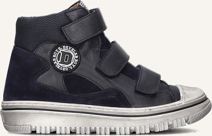 Develab 44303 Sneakers Jongens - Leren Sneaker - Blauw - Maat 27