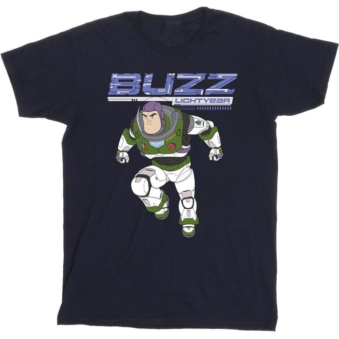 Disney Jongens Lightyear Buzz Sprong naar Actie T-Shirt (Marineblauw)