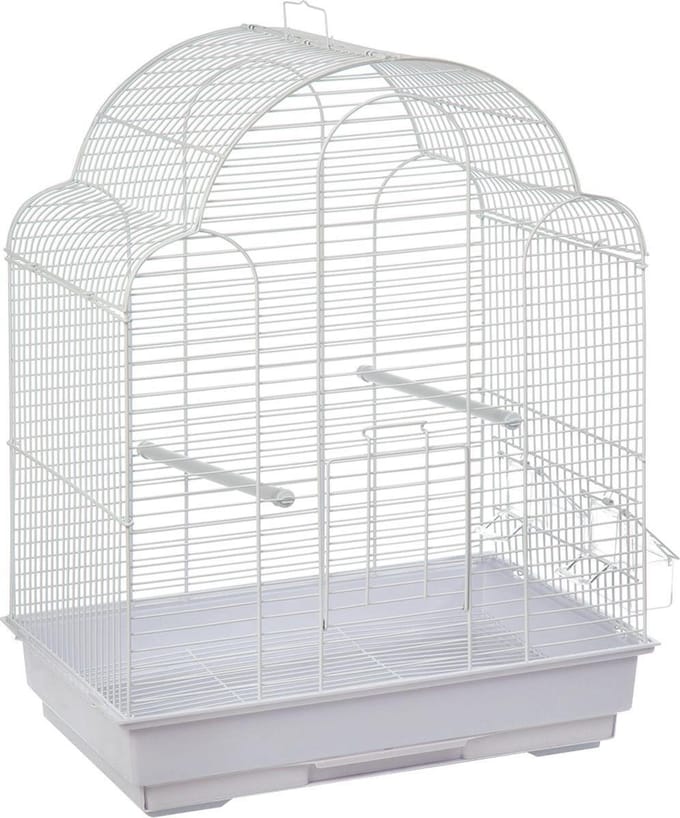 Flamingo parkietenkooi Bali - 42 x 30 x 58 cm wit