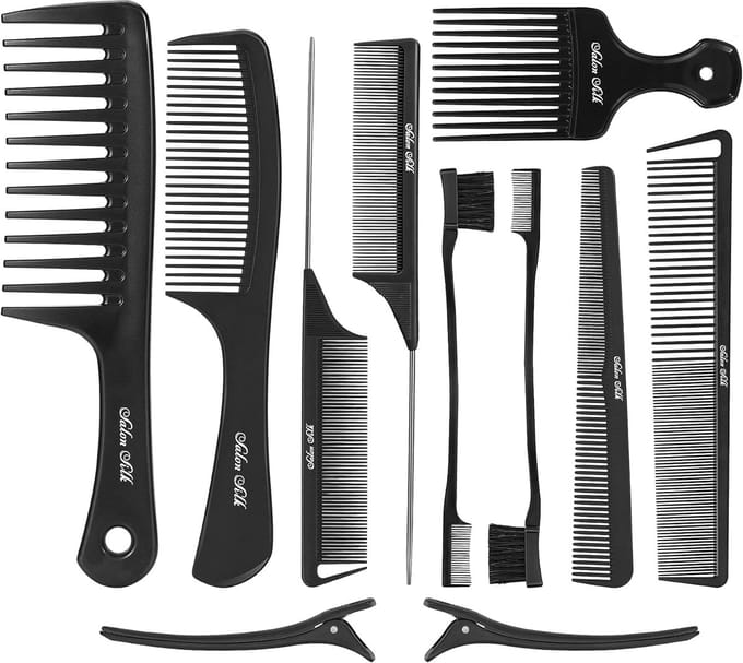 SalonSilk Haarkam voor Vrouwen - Naturel Zwart