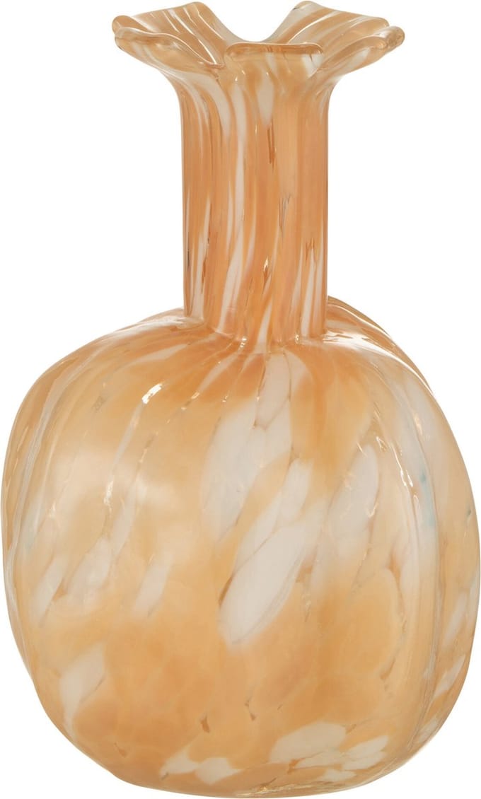 J-Line vaas Melissa - glas - beige - large - 23 cm hoog
