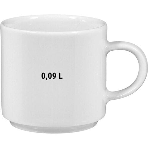 (12 stuks) SELTMANN WEIDEN Mocca kop - 0,09 liter - Wit/Uni Wit