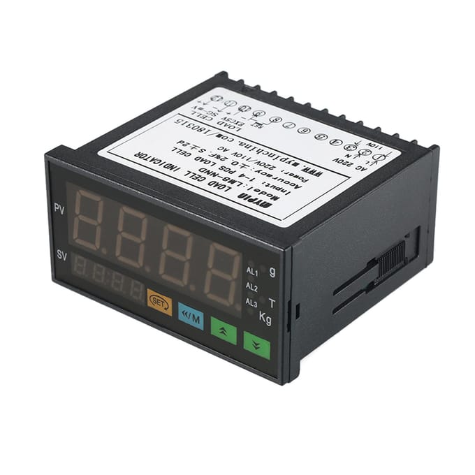 Digitale LED-displayweegschaal Weegcelindicator 1~4 Weegcelsignalen Ingang zwart