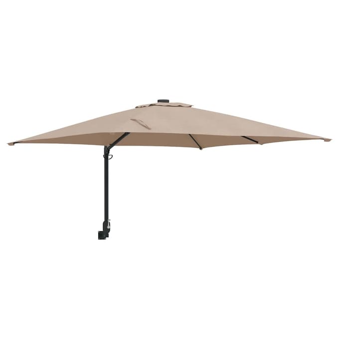 vidaXL Tuinparasol 248,5 x 247,5 x 160 cm Polyester en staal Taupe