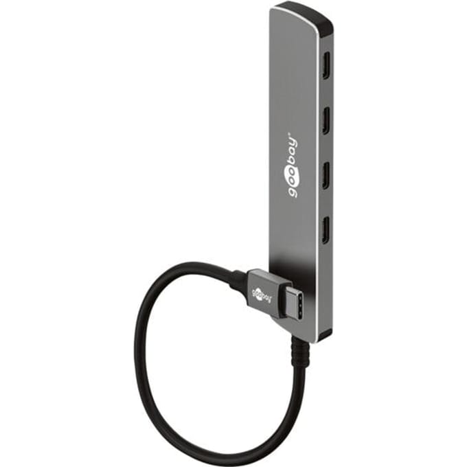 Goobay USB hub (USB-C) | 4x USB-C | USB3.0 5 Gbps | aluminium | 0,10 meter