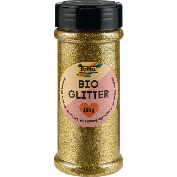 Bio glitter, 100g - Goud