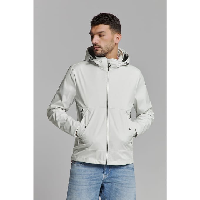 No Excess Jacket Mid Long Hood Detachable Chalk Größe: XL | Leichte Jacken Outlet | Herren
