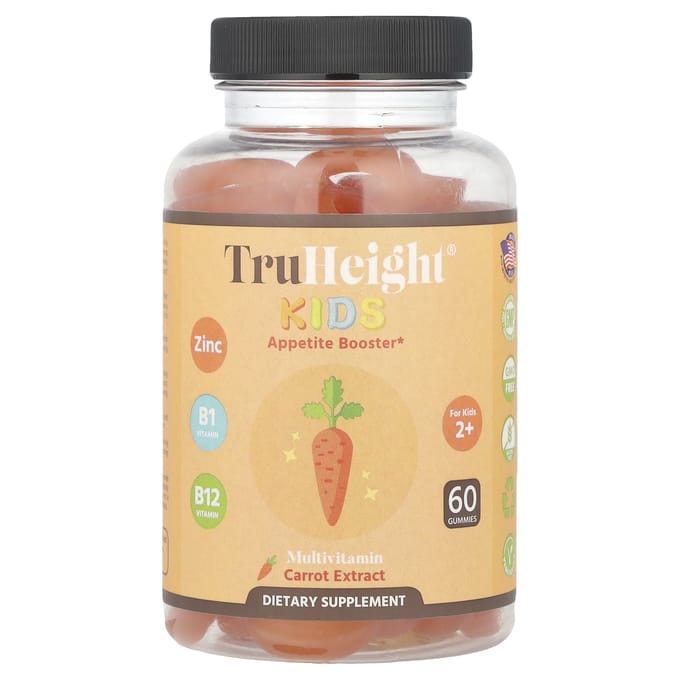 TruHeight, multivitaminegummies voor kinderen, voor kinderen ouder dan 2 jaar, 60 gummies