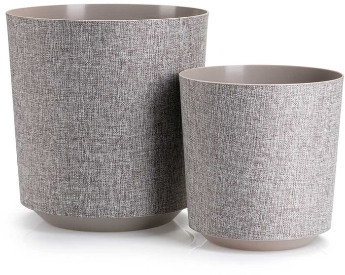HowHomely Doniczka - Bloempot - Taupe - 19,5 cm - 20 cm