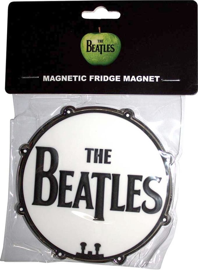 The Beatles - Drum Logo Koelkastmagneet - Wit