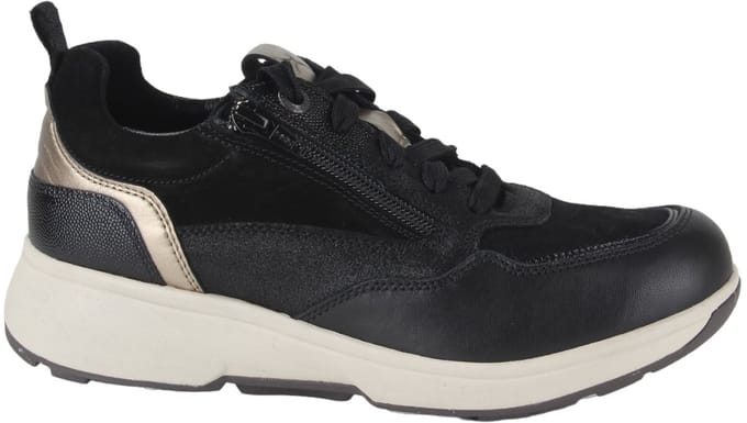 Xsensible Combi G Sneaker Sneakers - Suède - Dames - Zwart - Maat 43
